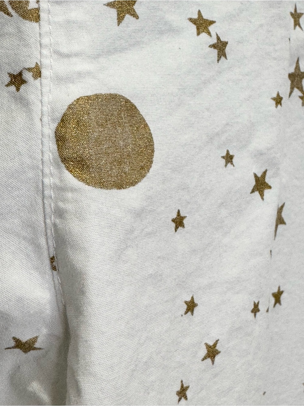 Pottery Barn Teen Small Harry Potter Button Down Pajama Top White Gold - Picture 7 of 7